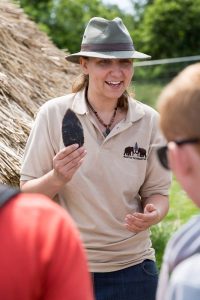 At Old Sarum, enthusiastically chuntering on about flint.